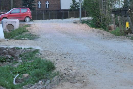 ul. Jaroszowicka, odcinek Rymarska - Ligonia. Ciągle trwają prace